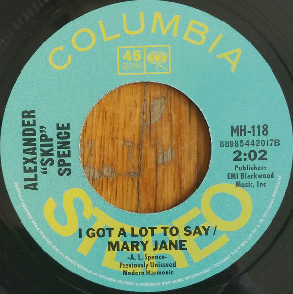 Alexander Spence - I Want A Rock & Roll Band (7" VINYL / RSD) | Mint (M) Mint (M)-