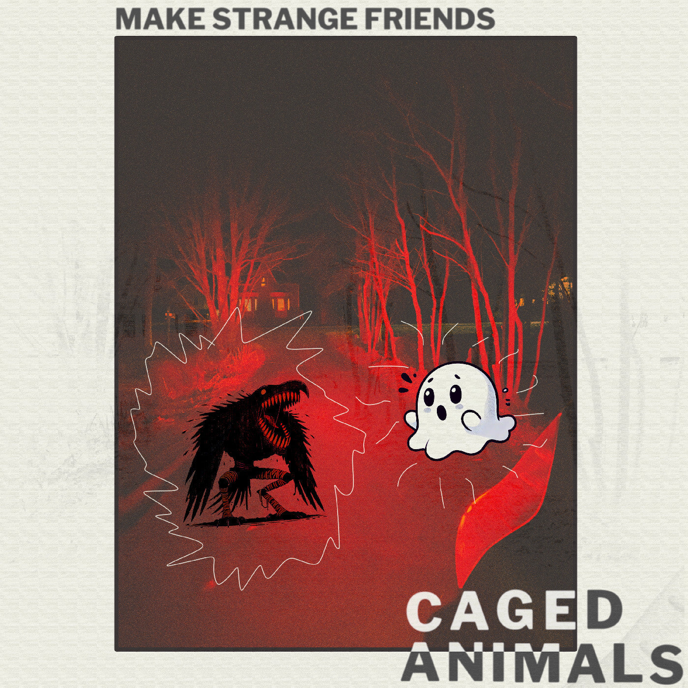 Caged Animals - Make Strange Friends (Translucent Ruby Vinyl) | Mint (M) Mint (M)-