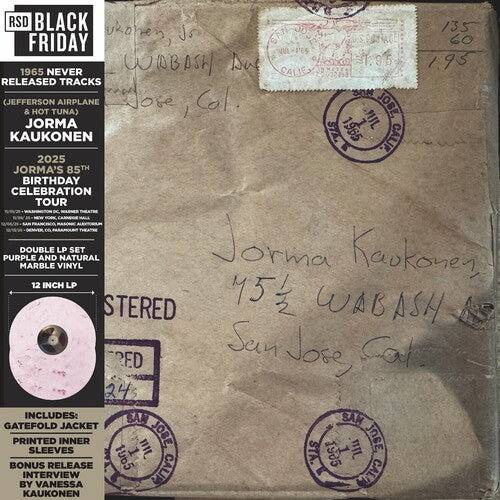 Jorma Kaukonen - Wabash Avenue: 1965 never released tracks (BF 2025 RSD Exclusive, Colored Vinyl, Gold, Black) |-