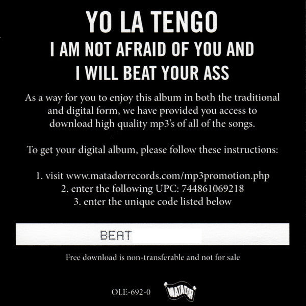 Yo La Tengo - I Am Not Afraid Of You And I Will Beat Your Ass (2xVINYL) | Mint (M) Mint (M)-