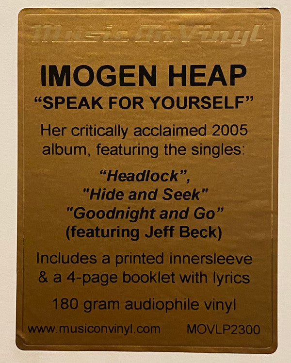 Speak For Yourself (VINYL) | Mint (M) Mint (M)-