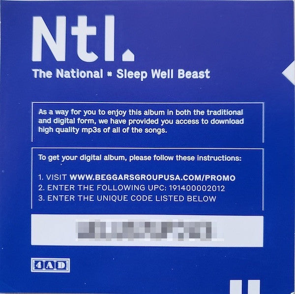 The National - Sleep Well Beast (WHITE VINYL) | Mint (M) Mint (M)-