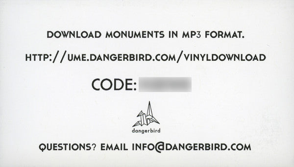 Ume - Monuments (*SIGNED* VINYL) | Near Mint (NM) Near Mint (NM)-