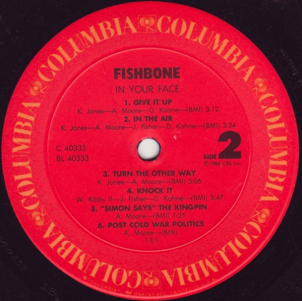 Fishbone - In Your Face | Near Mint (NM) Near Mint (NM)-