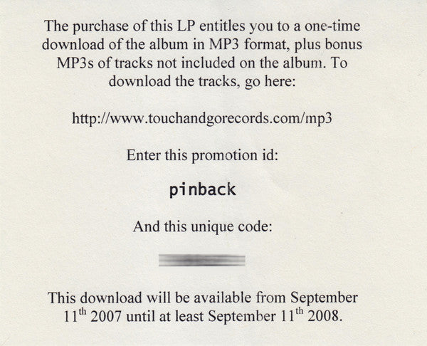 Pinback - Autumn Of The Seraphs | Mint (M) Mint (M)-