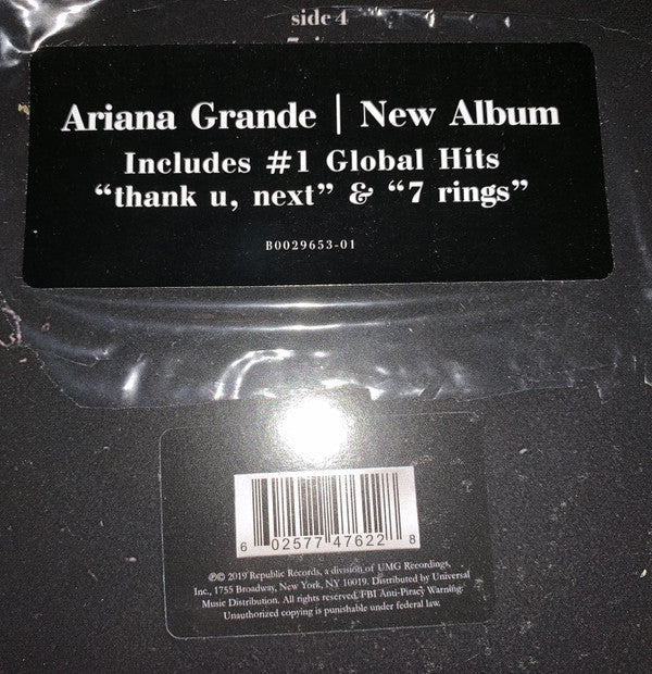 Ariana Grande - Thank U, Next (2x VINYL) | Mint (M) Mint (M)-