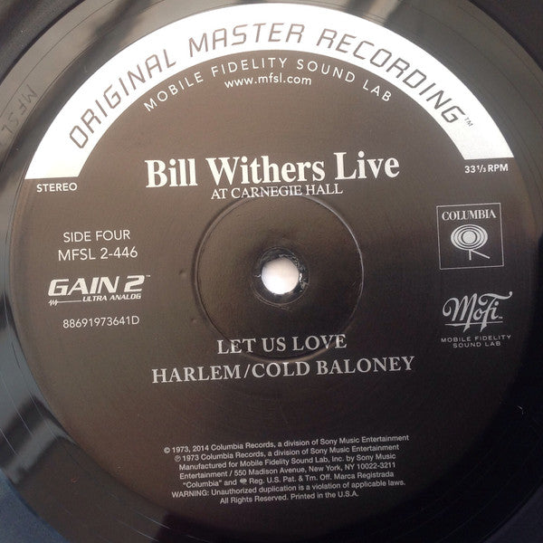 Bill Withers Live At Carnegie Hall (2xVINYL MFSL) | Mint (M) Mint (M)-