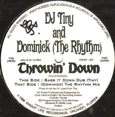 Tiny & Dominick - Throwin' Down (VINYL LP) | Very Good (VG) Very Good (VG)-