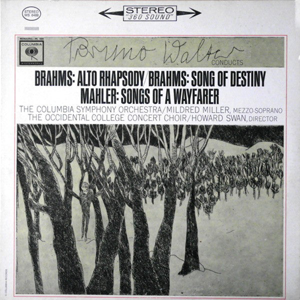 Bruno Walter Conducts Brahms / Mahler - Columbia S - Alto Rhapsody / Song Of Destiny / Songs Of A Wayfarer |-