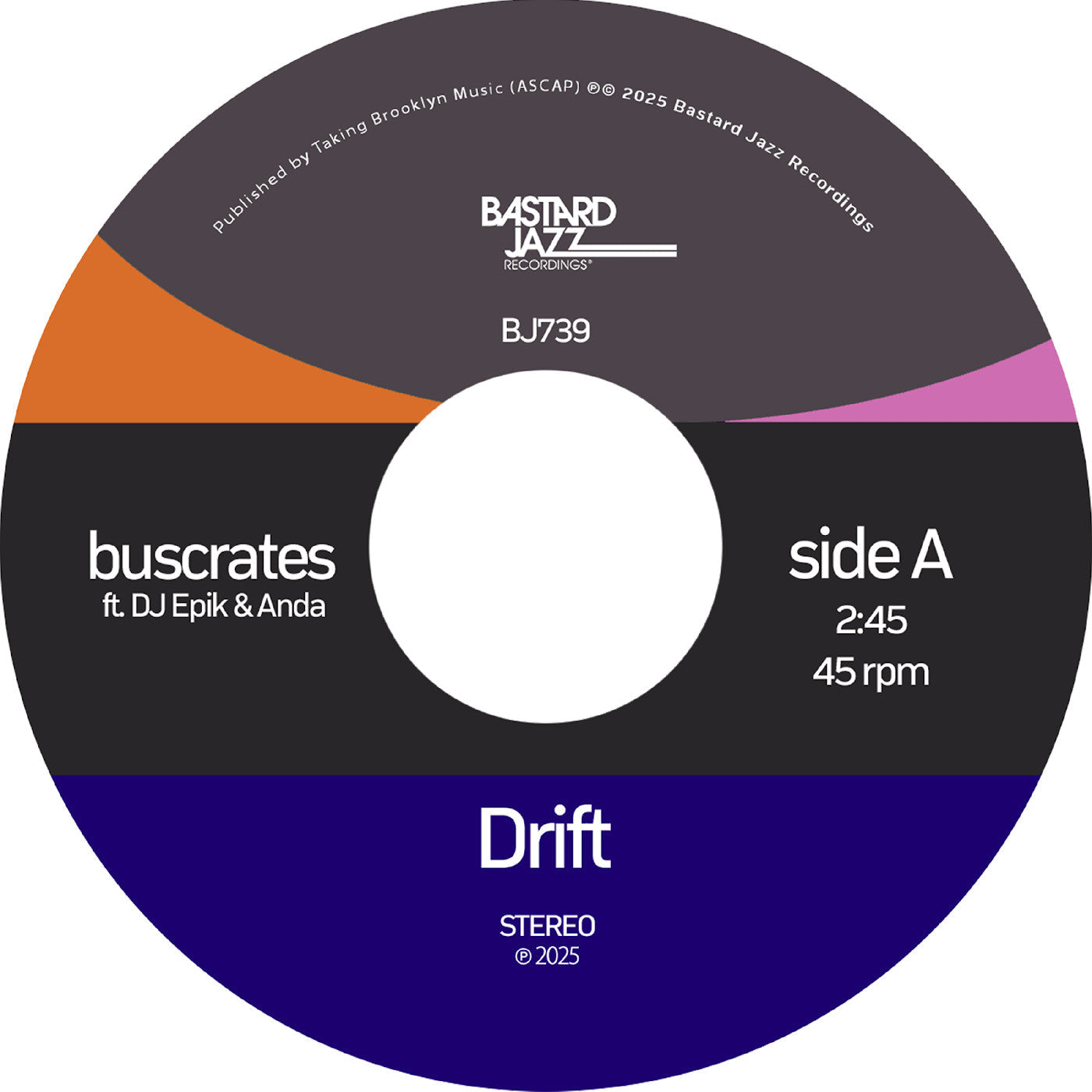 Buscrates - Drift / Serenity (Transparent 7" Vinyl) | Mint (M) Generic-