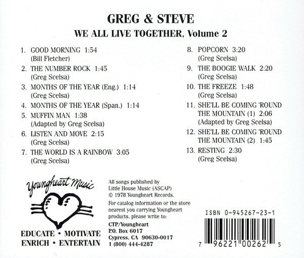 Greg And Steve - We All Live Together, Volume 2 (CD) | Near Mint (NM)-