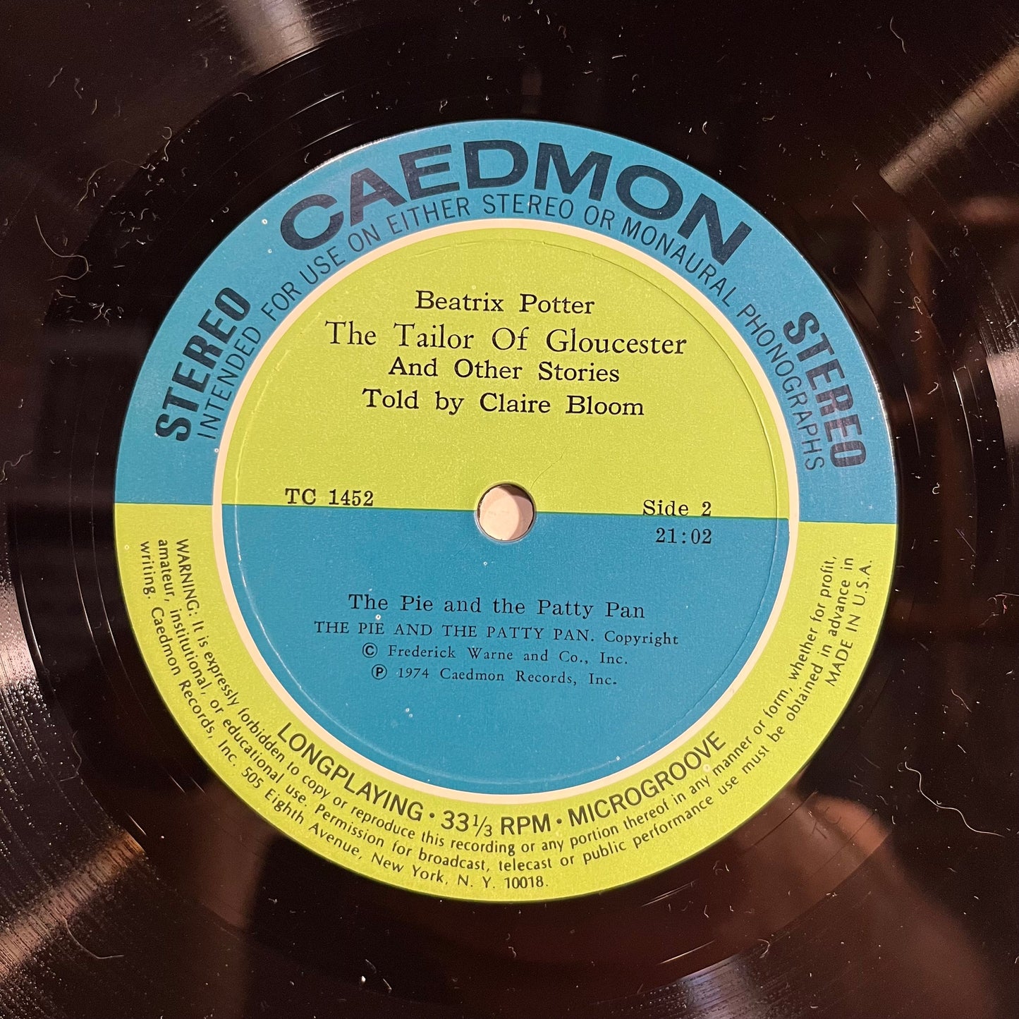 Claire Bloom - The Tailor Of Gloucester And Other Stories | Near Mint (NM) Excellent (EX)-