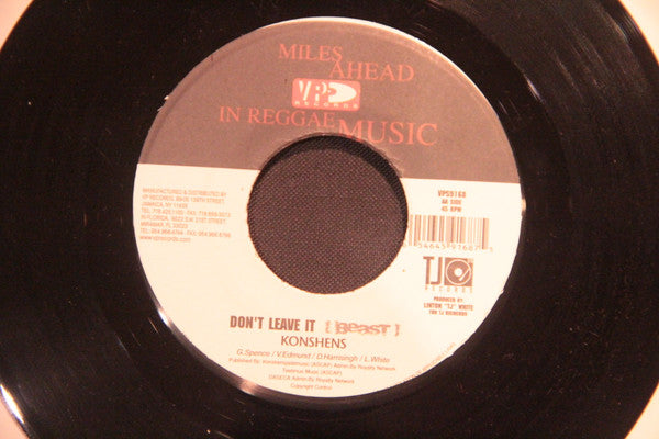 Chino (8) / Konshens (7" VINYL) - Style It / Don't Leave It | Mint (M) Generic-