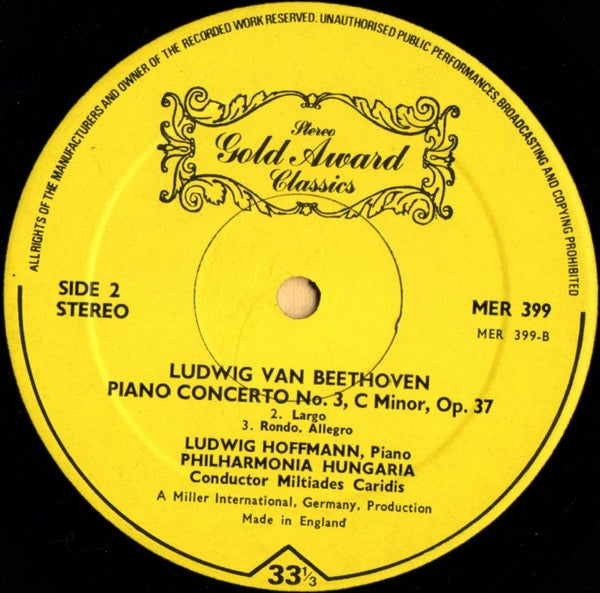 Piano Concerto No.3 - Opus 37 In C Minor | Mint (M) Near Mint (NM)-