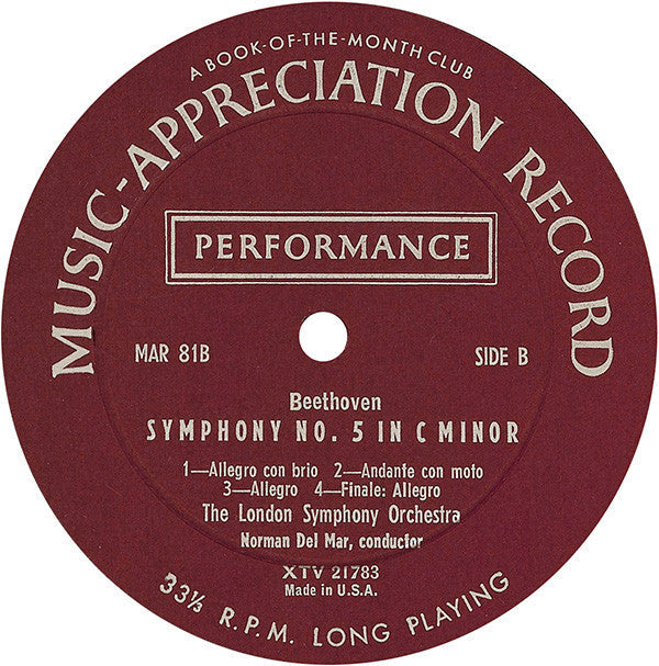 Ludwig Van Beethoven - Symphony No. 5 In C Minor | Excellent (EX) Excellent (EX)-