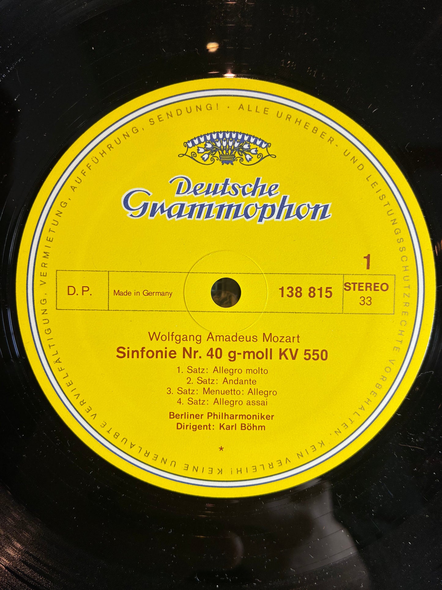 Wolfgang Amadeus Mozart - Symphonien Nr. 40 G-Moll = In G Minor KV 550 / Nr. 41 C-Dur = In C Major KV 551 "Jupiter" (VINYL) | Excellent (EX) Excellent (EX)-