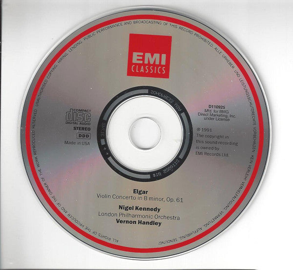 Sir Edward Elgar - Violin Concerto (CD) | Near Mint (NM) Near Mint (NM)-