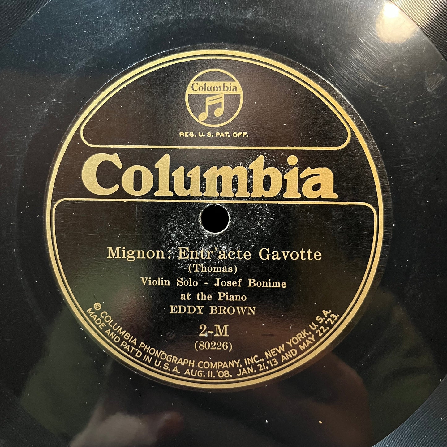 Eddy Brown (2) - MIGNON : ENTR'ACTE GAVOTTE / CAPRICIETTO (78RPM 10") | Near Mint- (NM-) Generic-