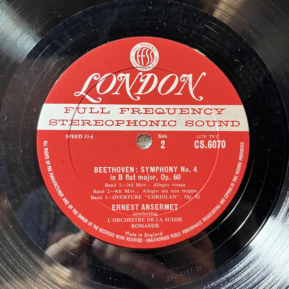 Ludwig van Beethoven - Symphony No. 4 In B Flat Major Opus 60 + Overture "Coriolan" Op. 62 (VINYL) | Near Mint- (NM-) Near Mint- (NM-)-
