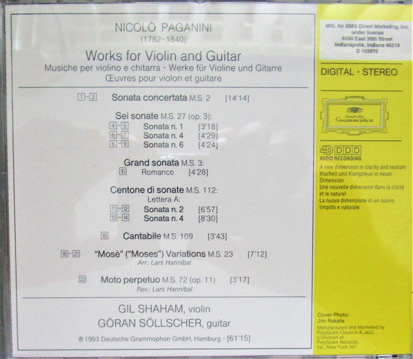 Niccolò Paganini - Paganini For Two (CD) | Near Mint (NM) Near Mint (NM)-
