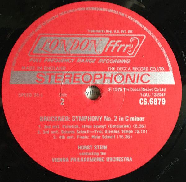 Anton Bruckner - Symphony No. 2 (VINYL) | Near Mint (NM) Near Mint (NM)-