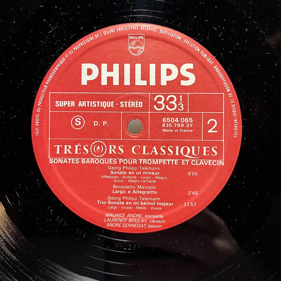 Maurice André - Sonates Baroques Pour Trompette Et Clavecin (VINYL) | Near Mint (NM) Near Mint (NM)-