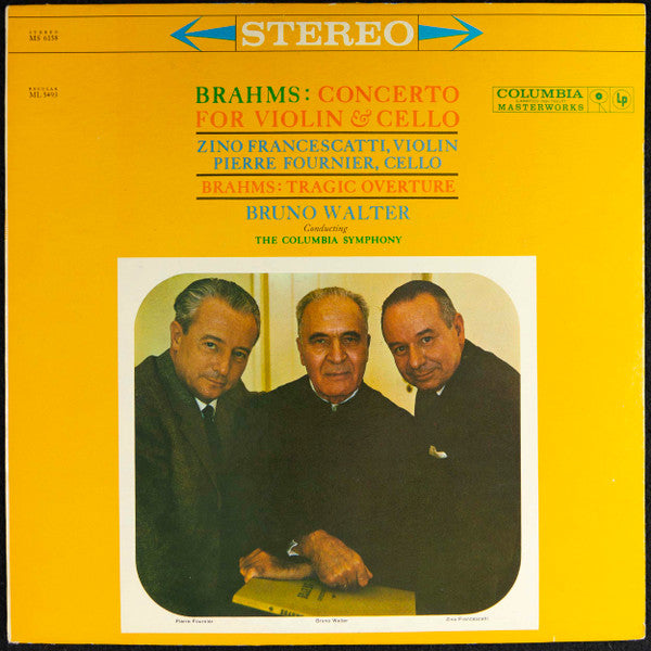 Johannes Brahms - Concerto For Violin & Cello / Tragic Overture (VINYL) | Near Mint (NM) Excellent+ (EX+)-