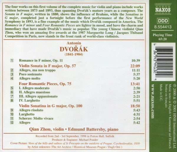 Antonín Dvořák - Music For Violin And Piano, Volume 1: Violin Sonata, Op. 57 • Violin Sonatina, Op. 100 (CD) | Near Mint (NM) Near Mint (NM)-