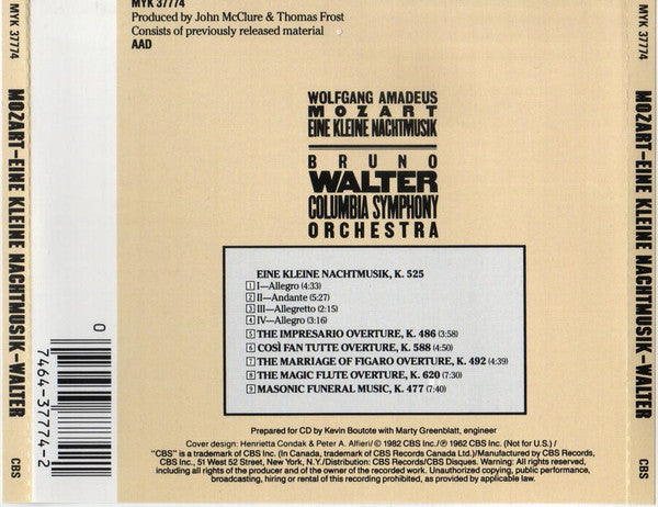 Wolfgang Amadeus Mozart - Eine Kleine Nachtmusik *CD* | Near Mint (NM) Near Mint (NM)-