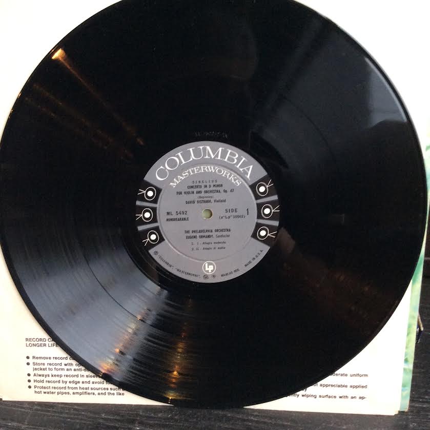 David Oistrach, The Philadelphia Orchestra, Eugene - Violin Concerto In D Minor, Op. 47 For Violin And Orchestra- Swan Of Tuonela (VINYL) | Near Mint (NM or M-)-