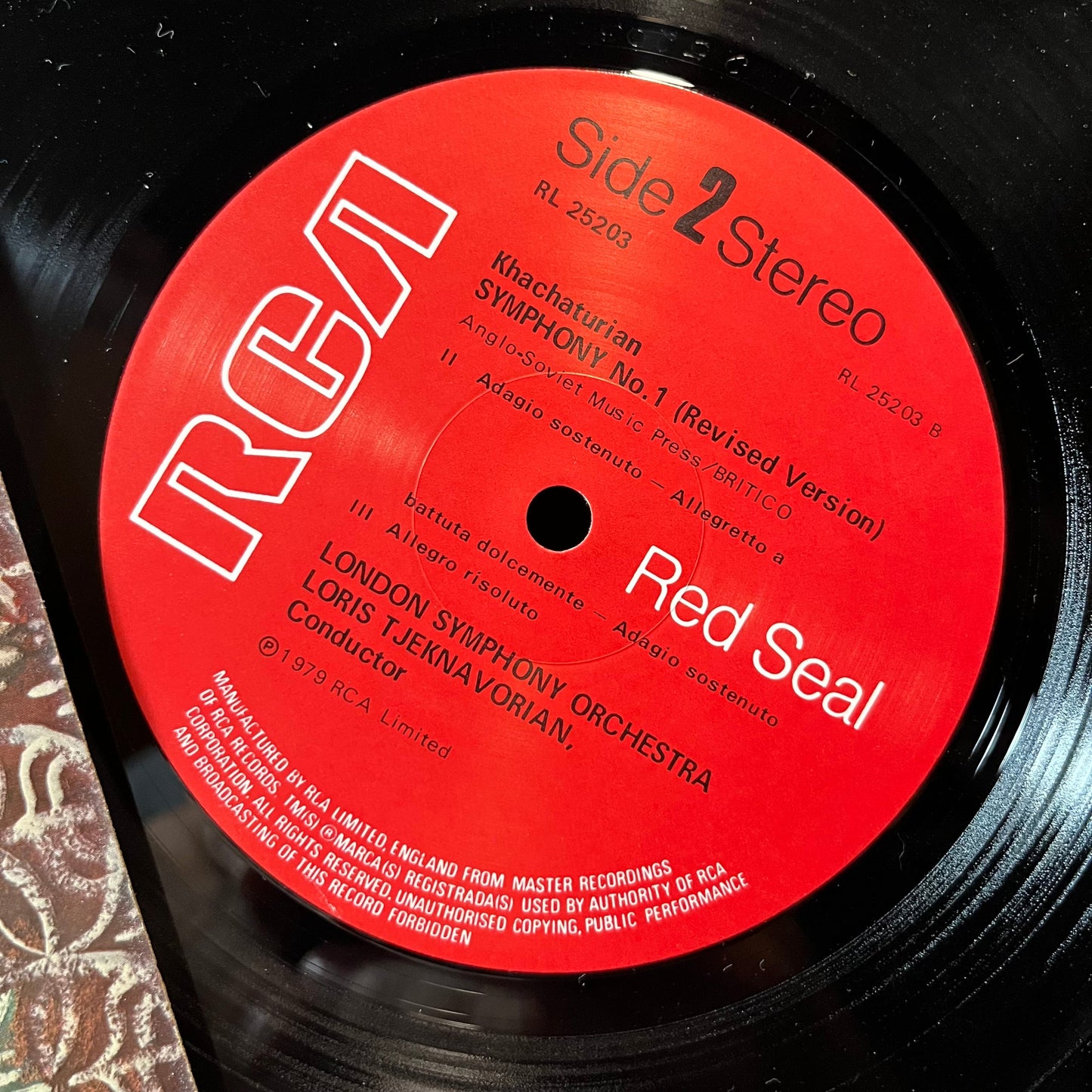 Khachaturian* - Loris Tjeknavorian, London Symphon - Symphony No. 1 (Revised Version)(VINYL LP RCA RED SEAL RL25203 1979) | Near Mint (NM or M-) Near Mint (NM)-