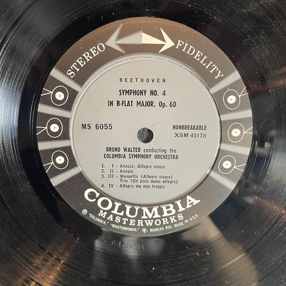 Bruno Walter - Symphony No. 5 · Symphony No. 4 (VINYL) | Very Good Plus (VG+) Very Good Plus (VG+)-