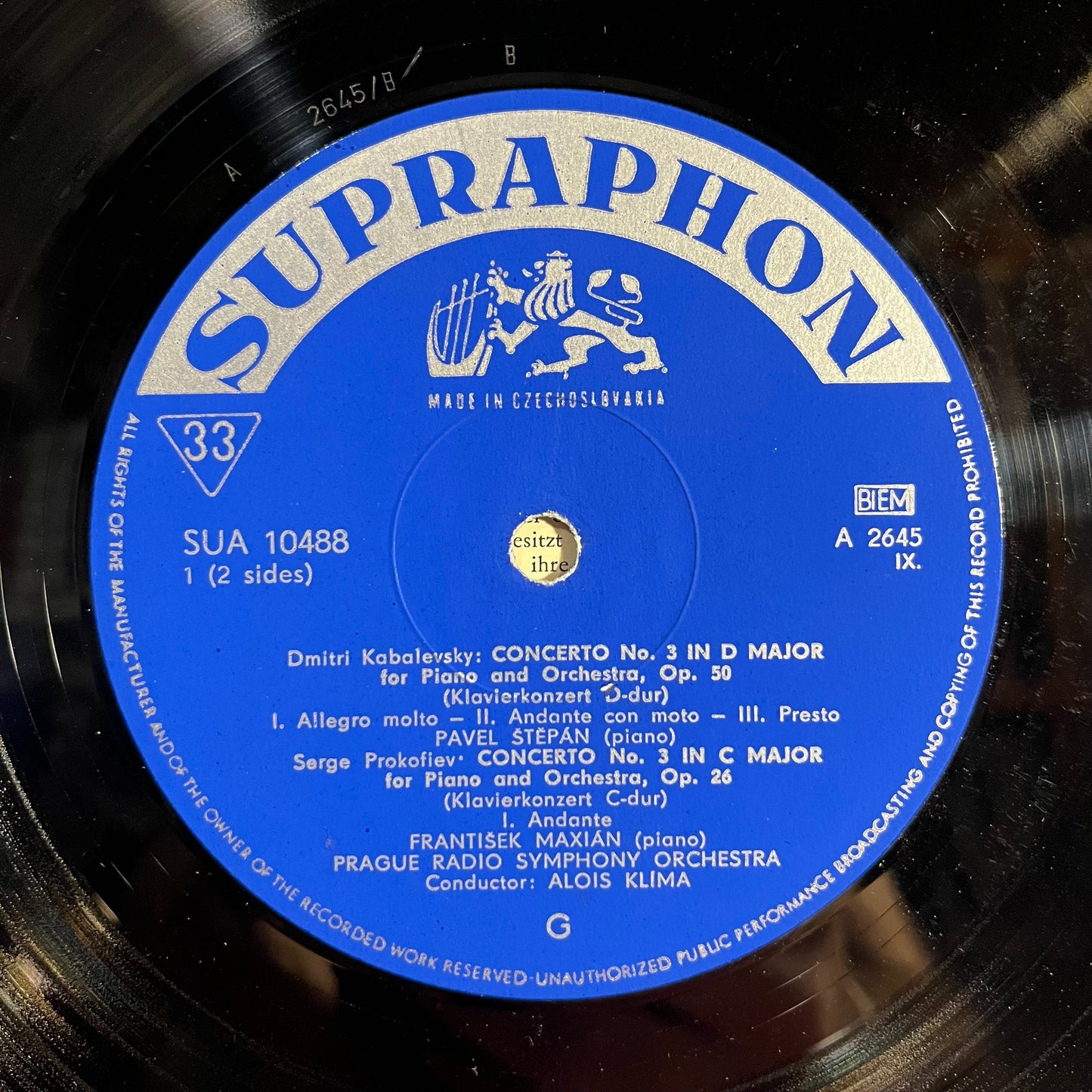 Sergei Prokofiev - Concerto No, 3 For Piano And Orchestra / Concerto No, 3 For Piano And Orchestra *UK - BLUE LABELS* | Very Good Plus (VG+) Very Good (VG)-