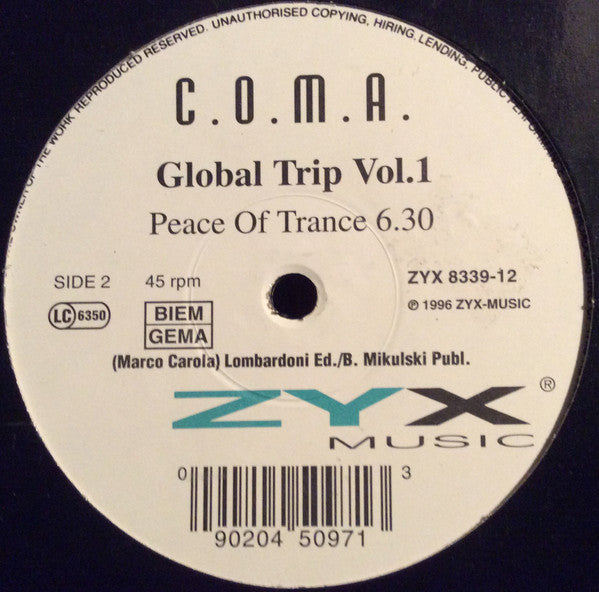 C.O.M.A. - Global Trip Vol. 1 | Very Good Plus (VG+) Generic-