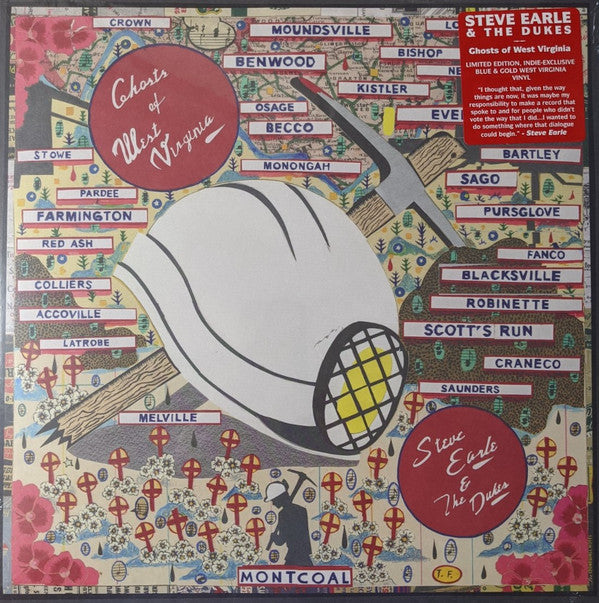 Steve Earle & The Dukes Ghosts Of West Virginia LP Mint (M) Mint (M)-