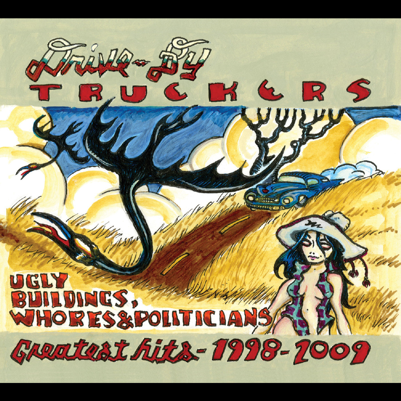 Drive-By Truckers - Ugly Buildings, Whores, and Politicians: Greates0t Hits 1998–2009 (CLEAR VINYL) | Mint (M) Mint (M)-