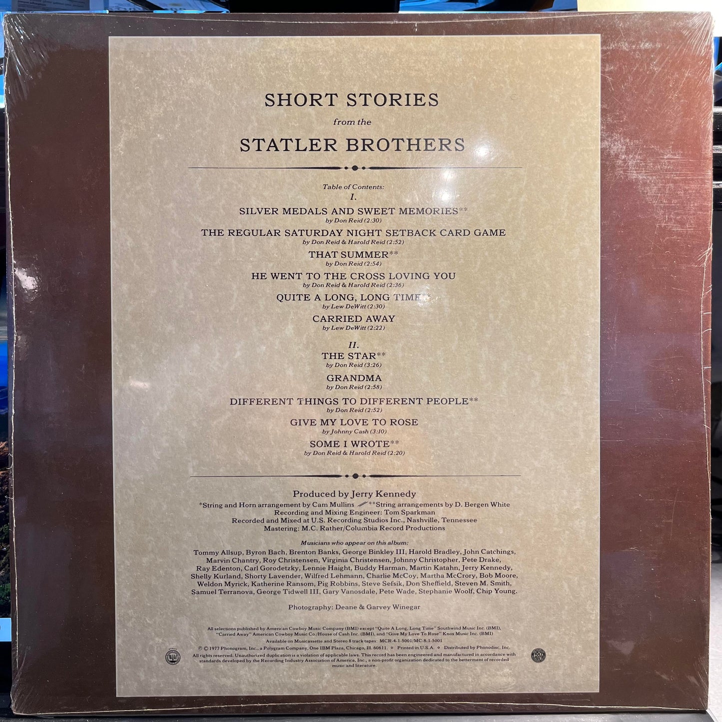 The Statler Brothers - Short Stories *SEALED* | Mint (M) Mint (M)-