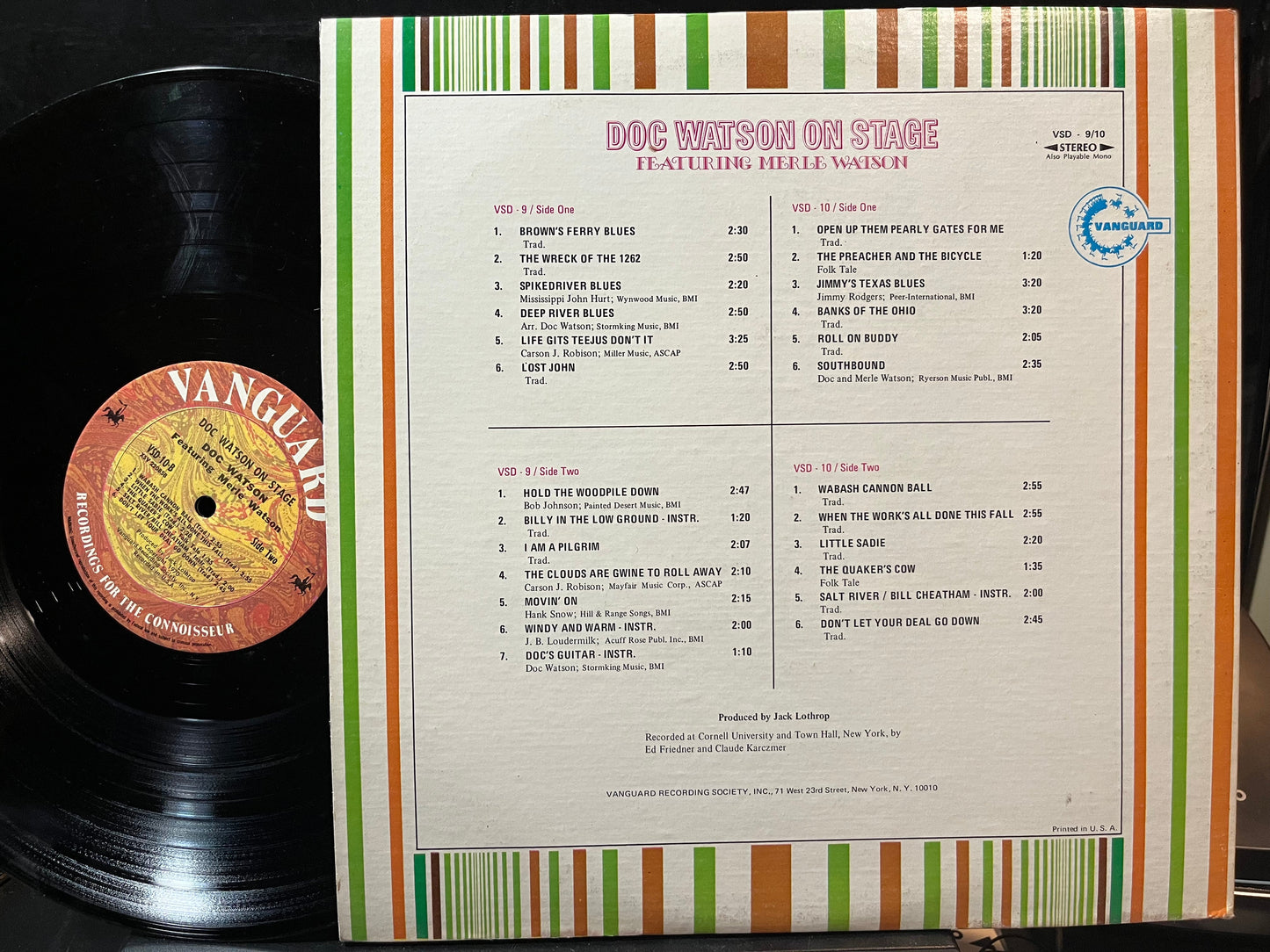 Doc Watson Featuring Merle Watson - Doc Watson On Stage (VINYL 2xLP VANGUARD VSD - 9/10 1970) | Near Mint- (NM-) Near Mint- (NM-)-