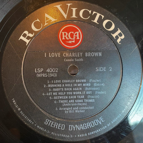 Connie Smith - I Love Charley Brown *PROMO* | Near Mint (NM) Near Mint (NM)-