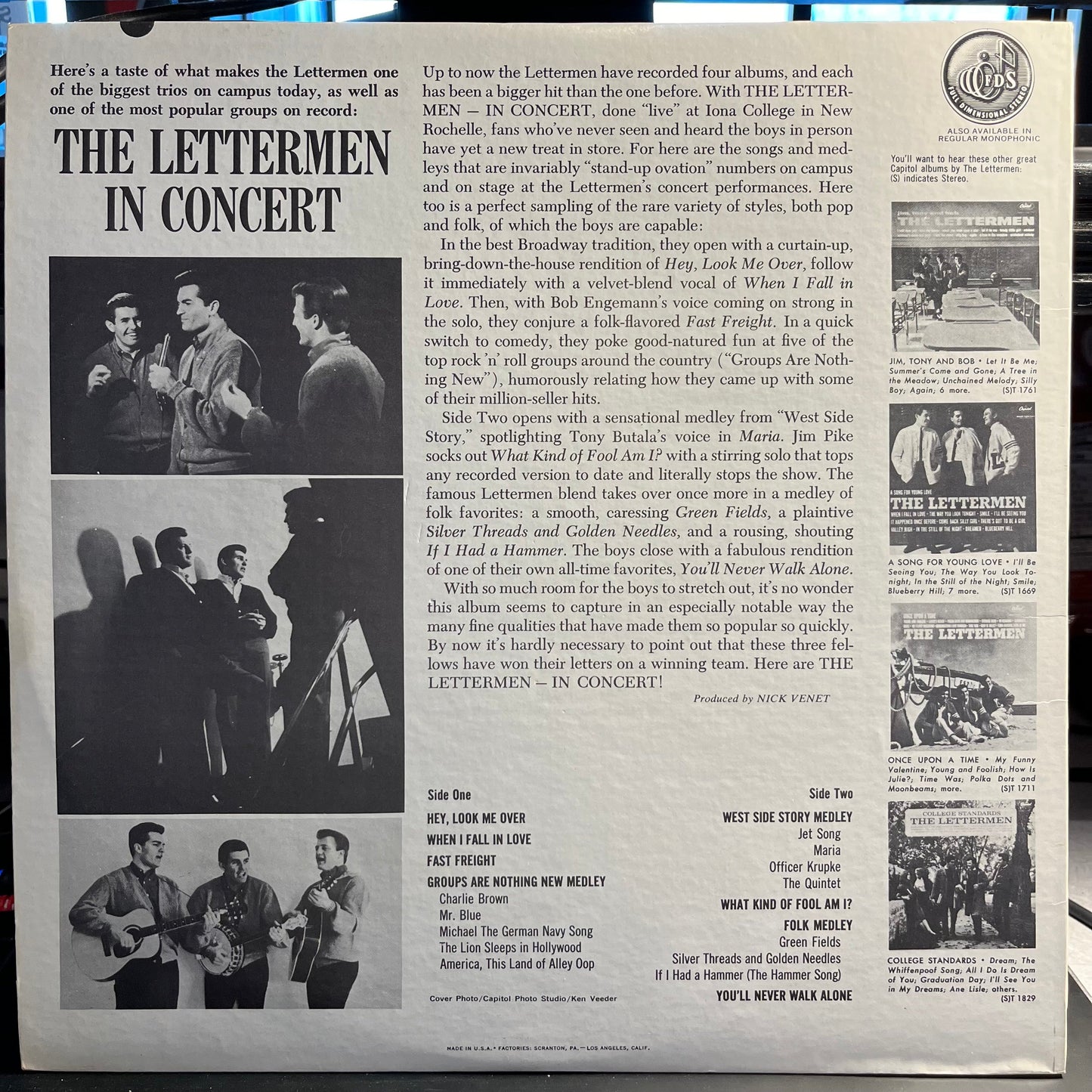 The Lettermen - The Lettermen In Concert | Near Mint (NM) Near Mint (NM)-