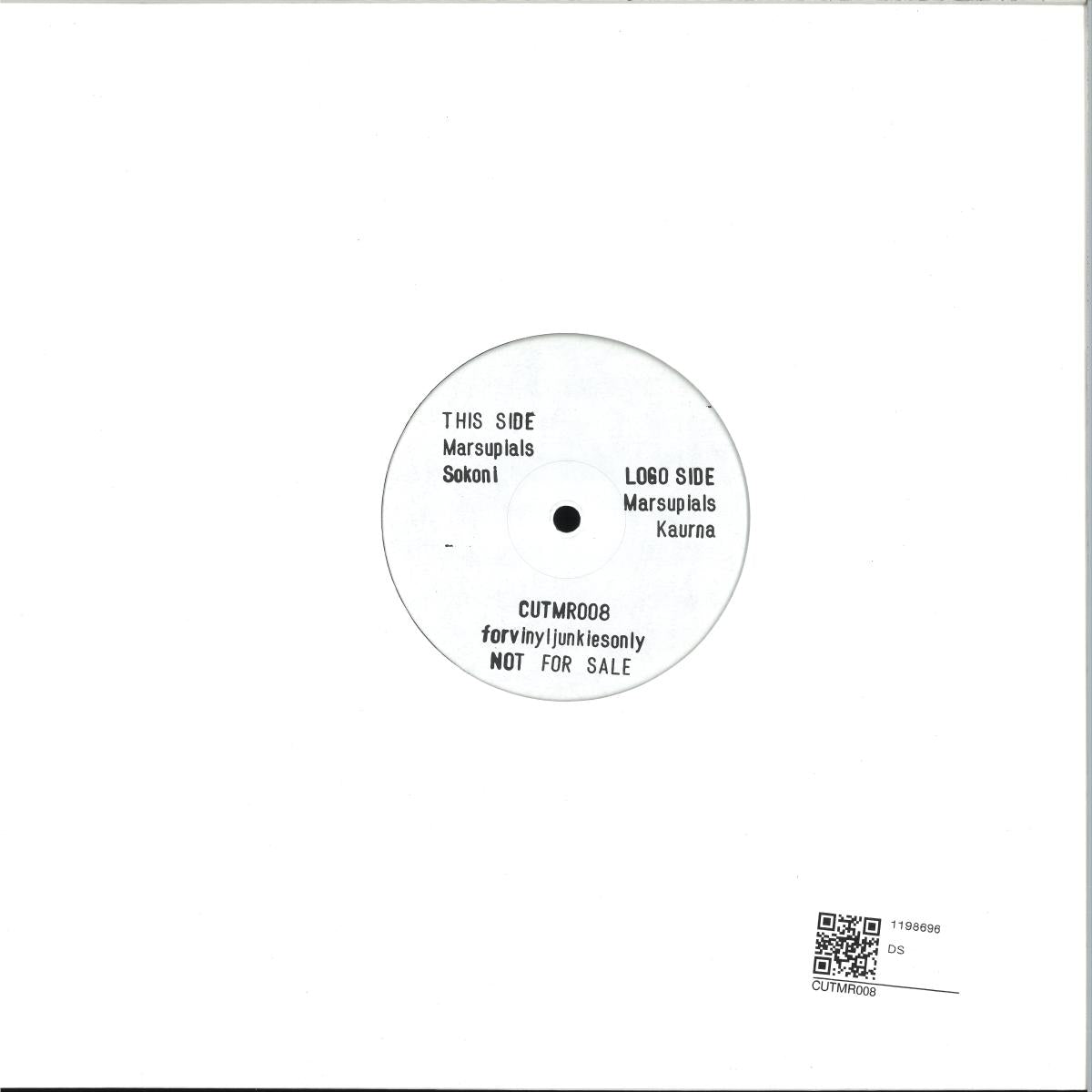 Marsupials - Sokoni / Kaurna (VINYL 12" CUT MY RECORDS CUTMR008) | NEW Mint (M) Mint (M)-