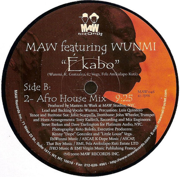 Masters At Work Featuring Xaviera Gold - Ékabo (VINYL) | Near Mint (NM) Near Mint (NM)-