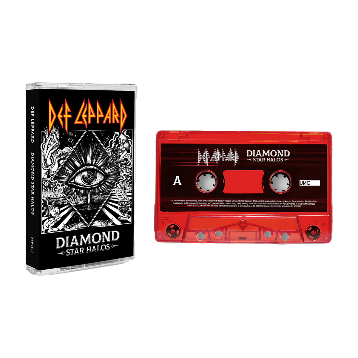 Def Leppard - Diamond Star Halos (RED CASSETTE) | Mint (M) Mint (M)-