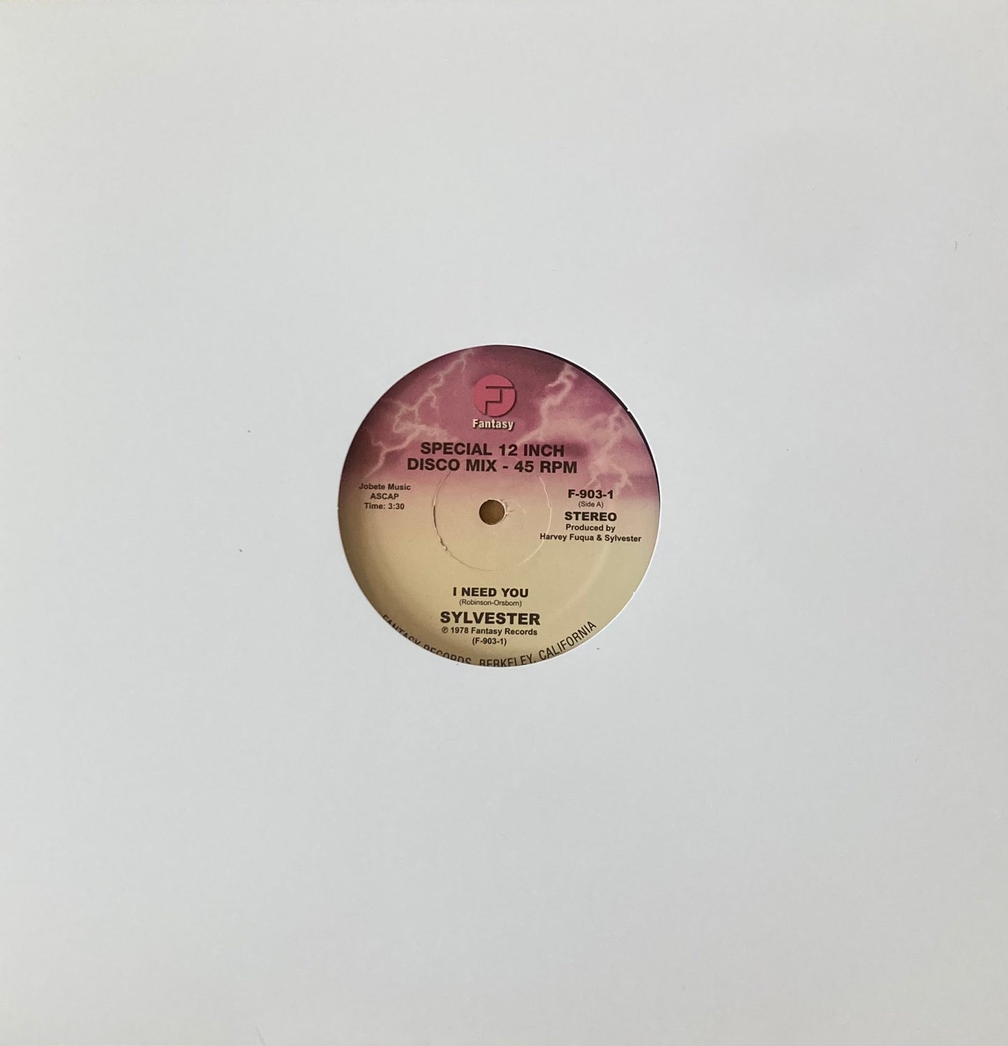 I Need You (Ron Hardy Edit)(VINYL) | Mint (M) Generic-