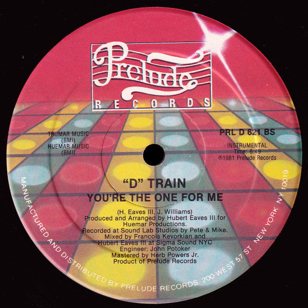 "D" Train - You're The One For Me (VINYL LP) | Near Mint (NM or M-) Very Good Plus (VG+)-