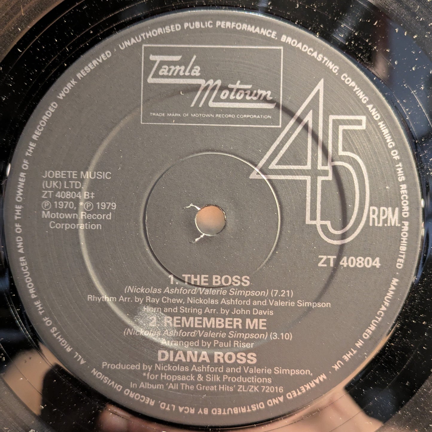 Diana Ross - Ain't No Mountain High Enough (Extended Remix) (VINYL) | Near Mint (NM) Very Good Plus (VG+)-