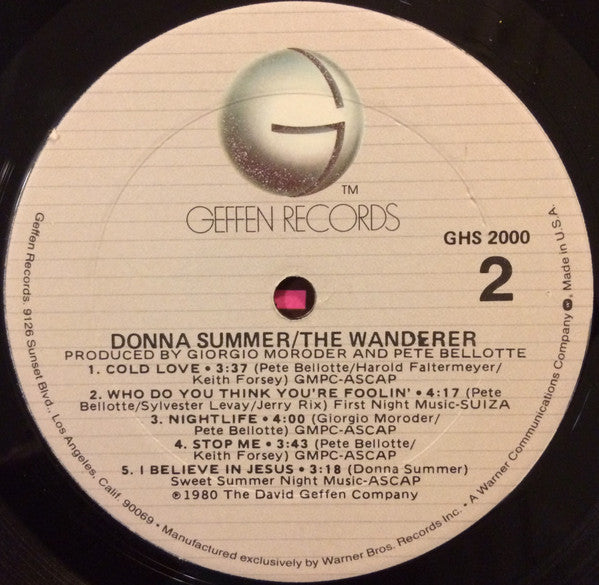 Donna Summer - The Wanderer *GOLDISC* | Near Mint (NM) Near Mint (NM)-