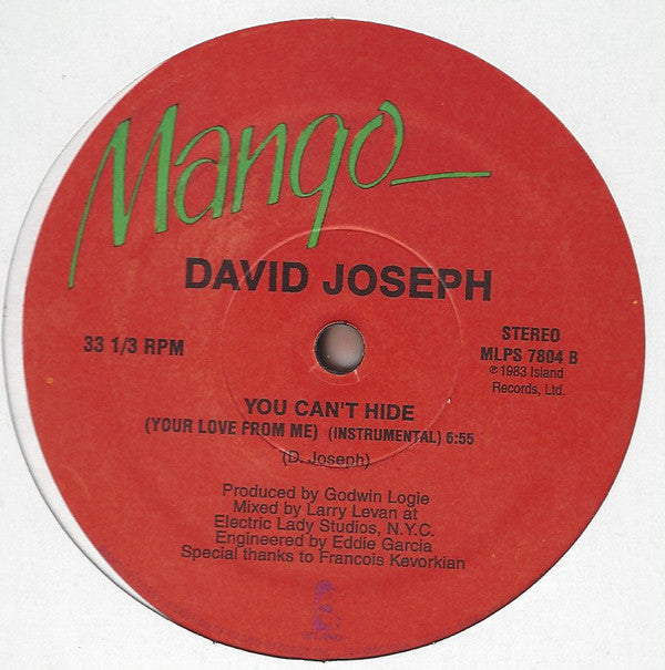 David Joseph - You Can't Hide (Your Love From Me) | Mint (M) Generic-