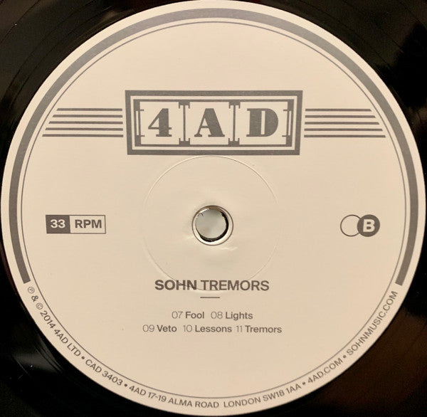 SOHN - Tremors | Mint (M) Mint (M)-