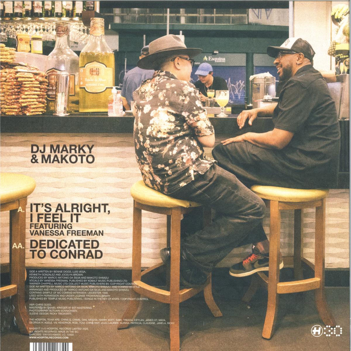 DJ Marky & Makoto - It's Alright, I Feel It / Dedicated to Conrad (VINYL 12" Hospital NHS601T 2026) | NEW-